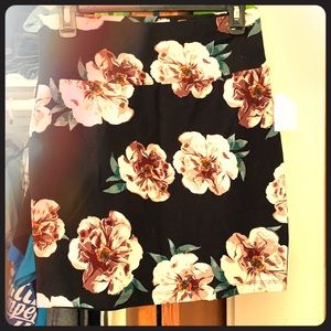 Floral pencil skirt